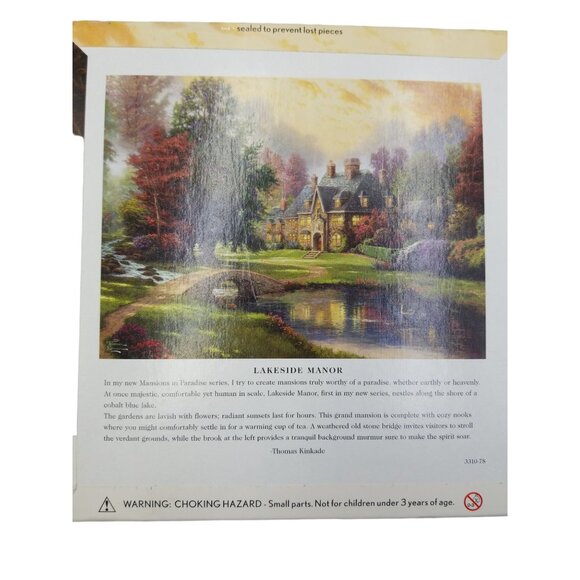 Thomas Kinkade "Lakeside Manor" Unopened 1000 Piece Puzzle 27" x 20" By Ceaco - Picture 6 of 10